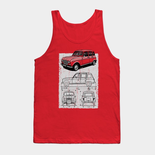 The super cool French classic car Tank Top by jaagdesign